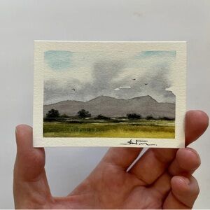 Original Watercolor Landscape Artists Trading Card by me (Shannon Perrie/Perrie…